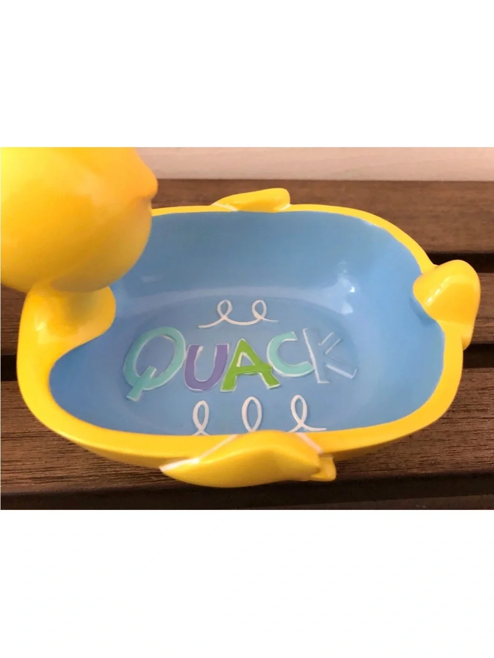 Yellow Duck SOAP DISH & TOOTHBRUSH HOLDER Jenny Jeff Bathroom Vanity Set